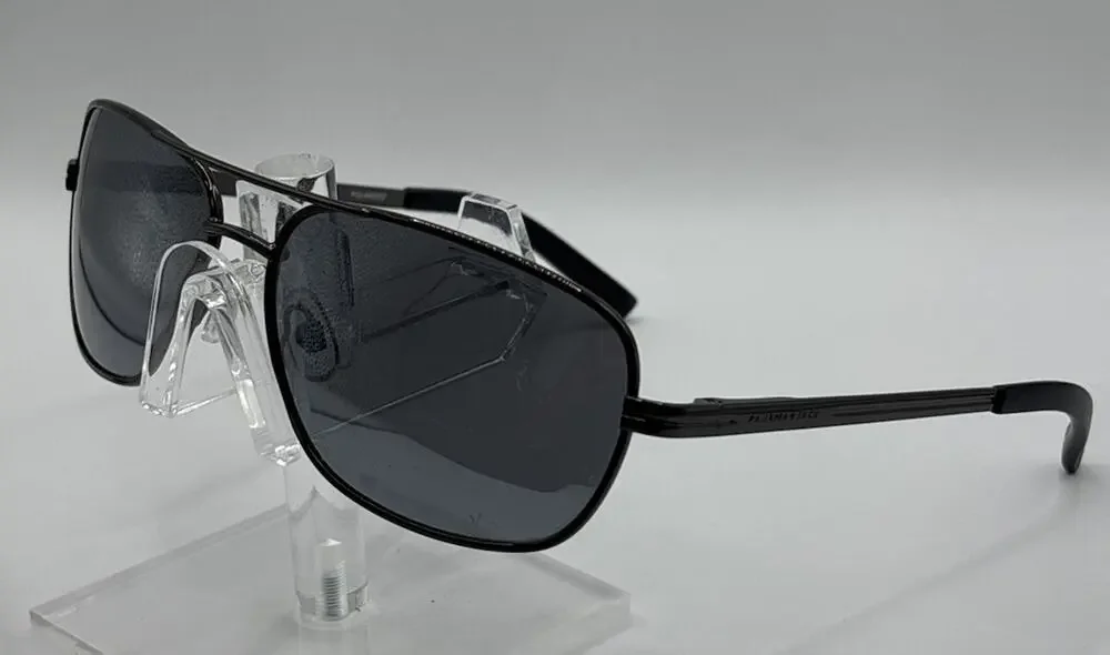 Panama Jack Polarized Aviator Sunglasses Black Gunmetal Unisex